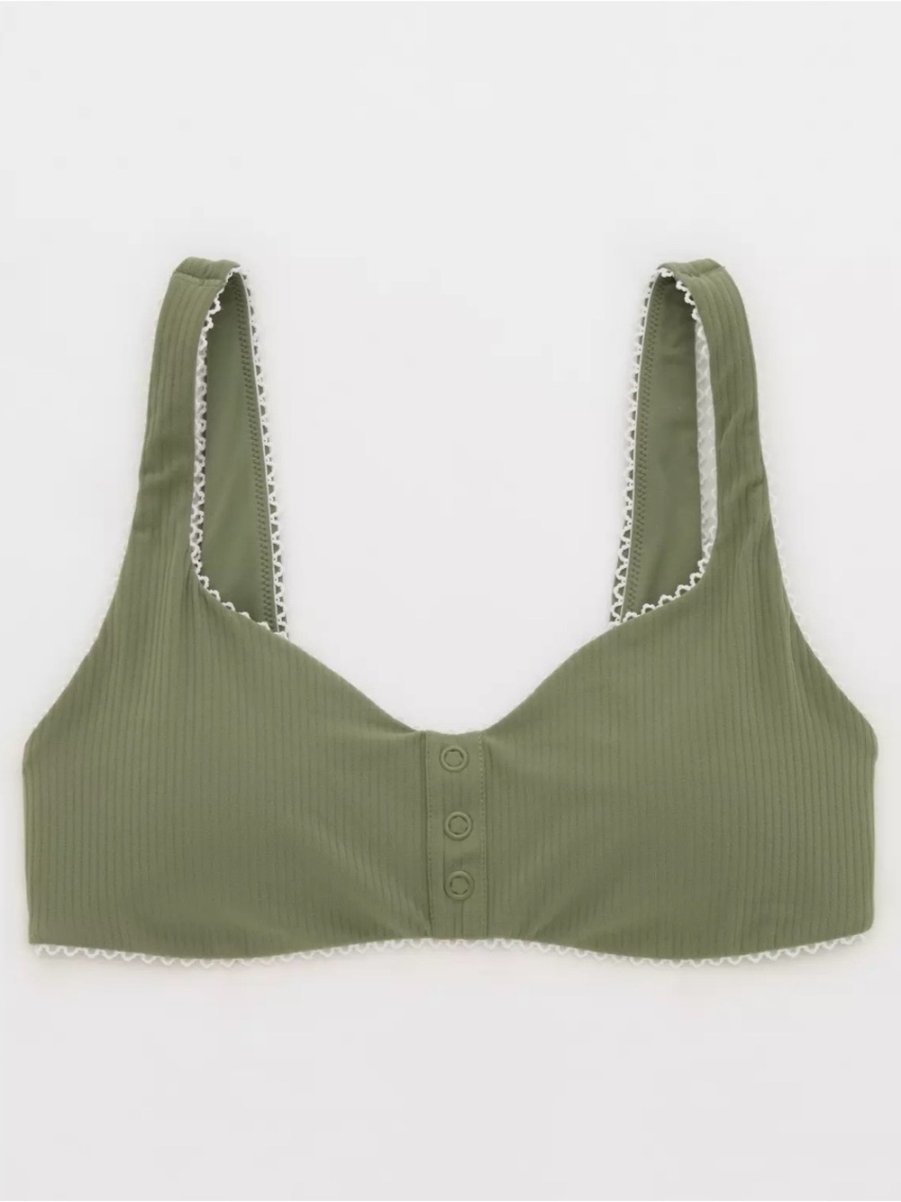 OFFLINE By Aerie Real Me XTRA Rib Picot Sports Bra